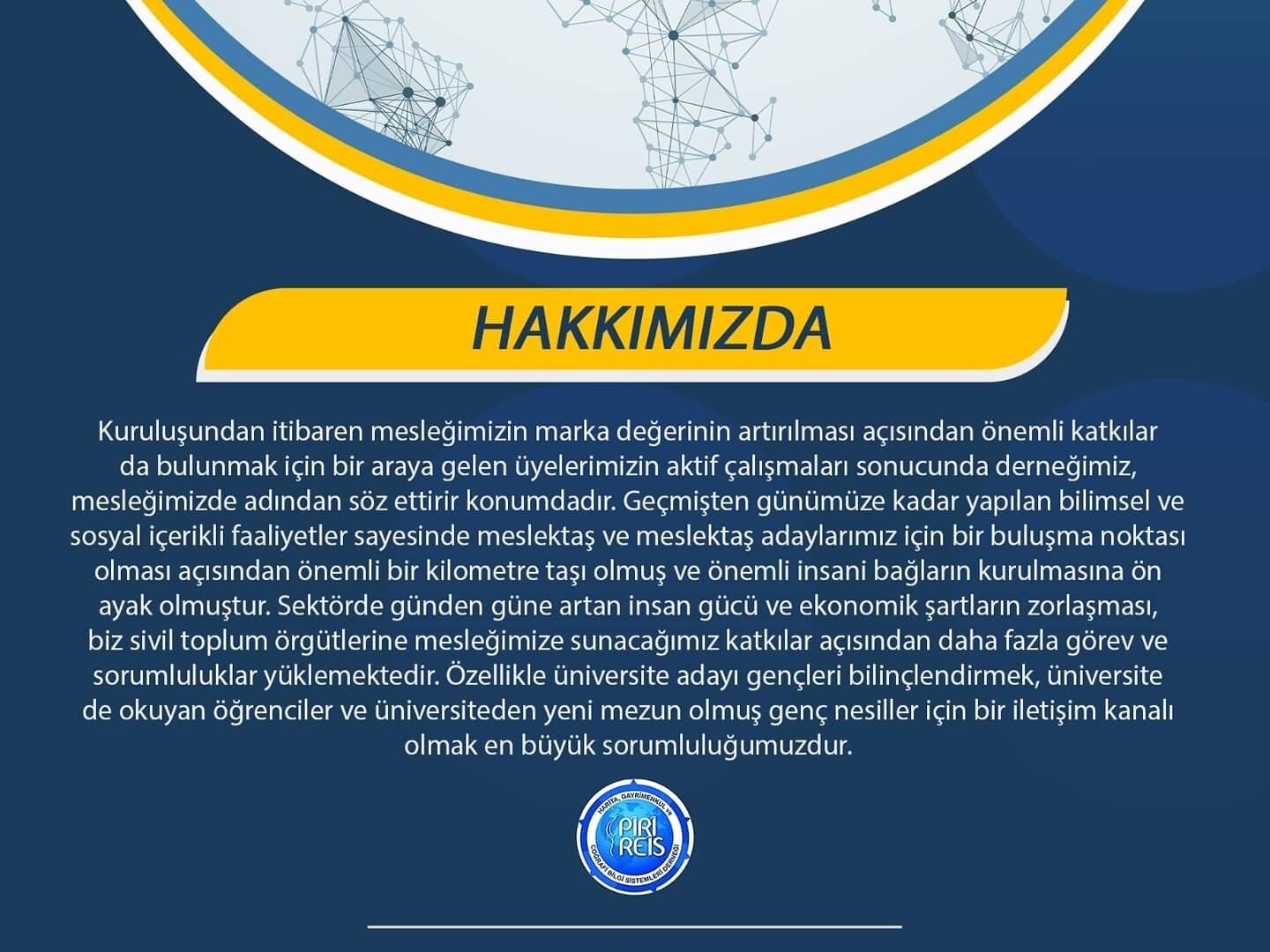 Dernek arşivindeki Hakkımızda metni