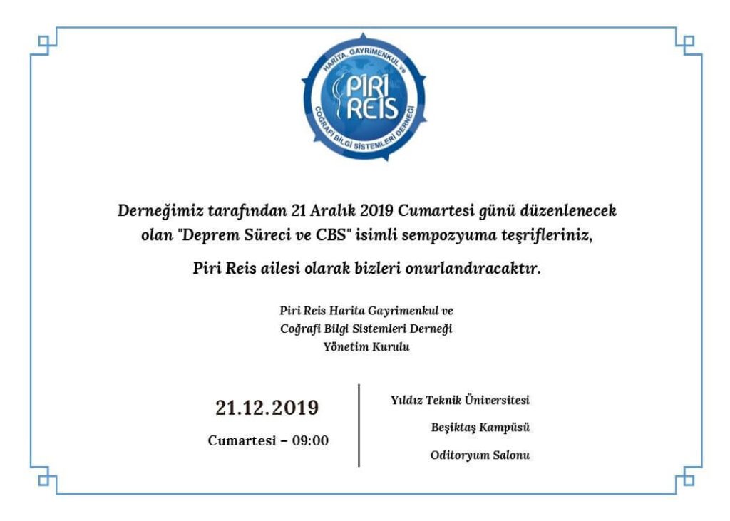 Deprem Süreci ve CBS Sempozyumu