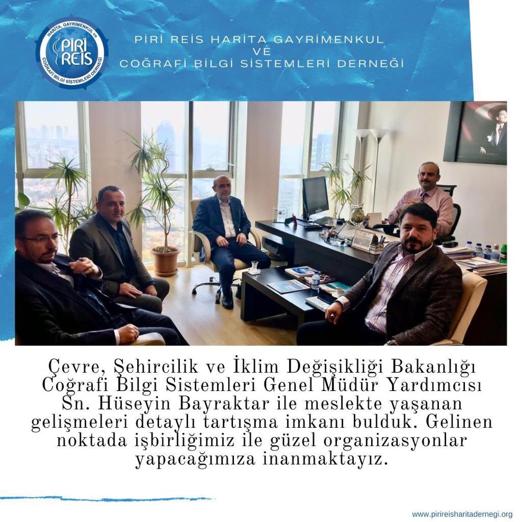 Çevre, Şehircilik ve İklim Değişikliği Bakanlığı Coğrafi Bilgi Sistemleri Genel Müdür Yardımcısı Sn. Hüseyin Bayraktar’ı ziyaret ettik